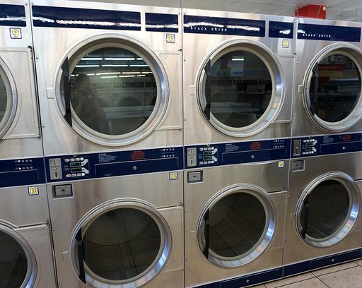 row of dryers